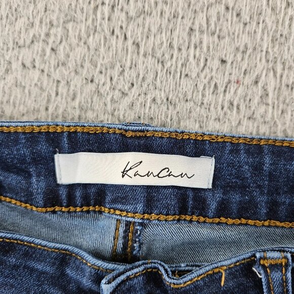Kancan Jeans Womens 7 (28x29) Blue Mid Rise Skinny Dark Wash Stretch Denim - Picture 4 of 15